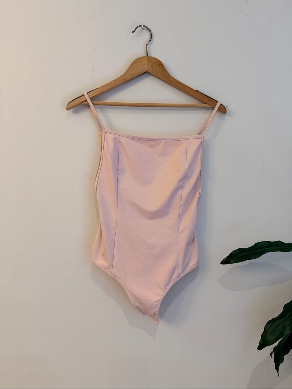 Free People Blush Square-Neck Bodysuit